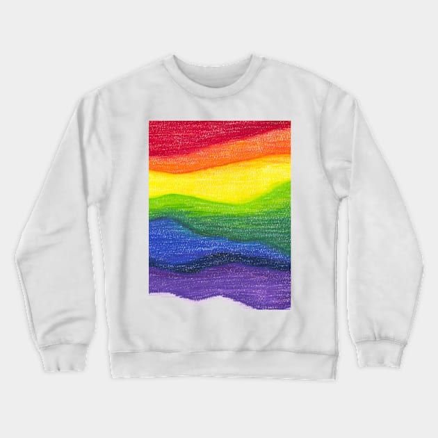 Colored pencil rainbow Crewneck Sweatshirt by Jo Ann Snover